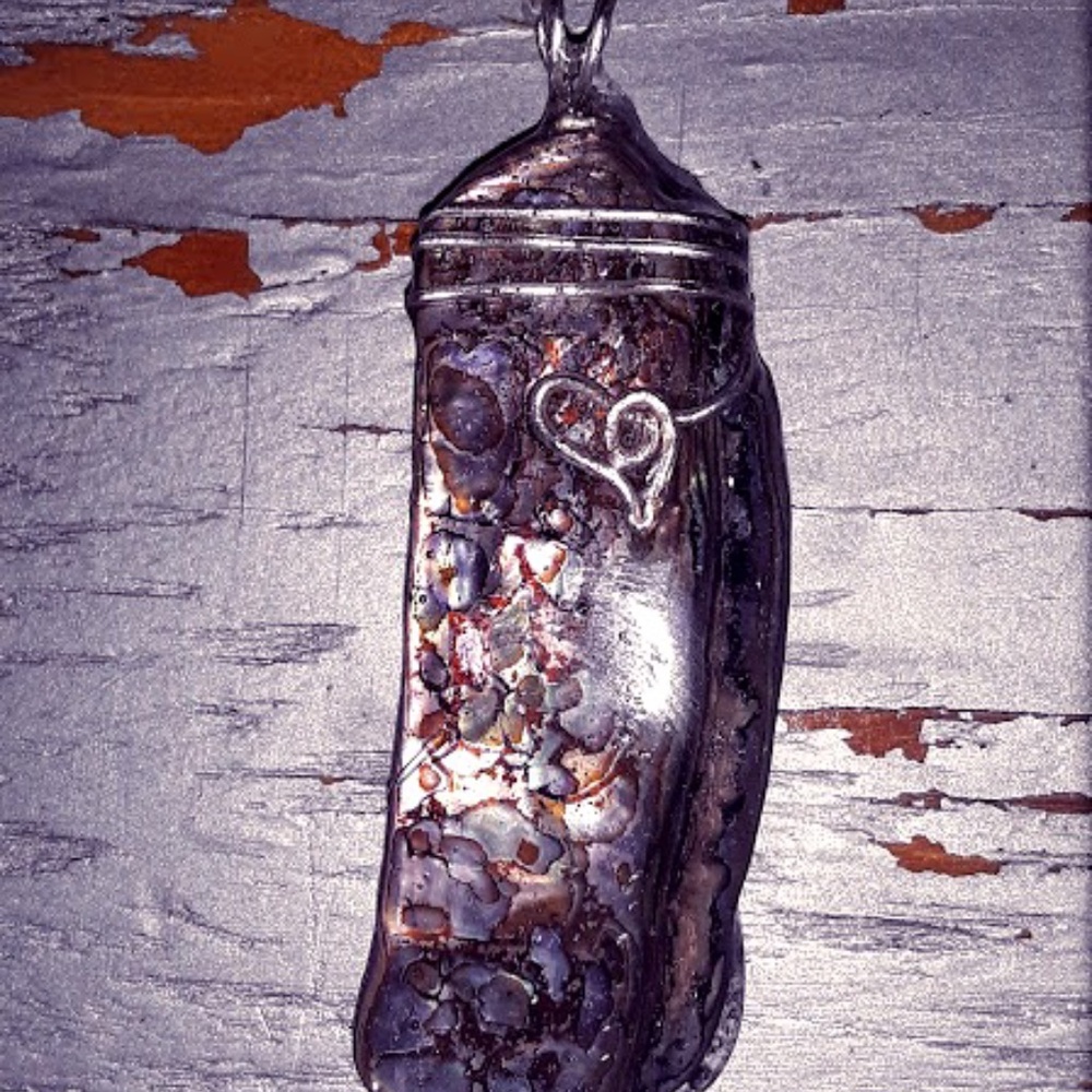 Vintage Abalone Heart Pendant